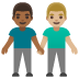 men holding hands, medium-dark skin tone, medium-light skin tone